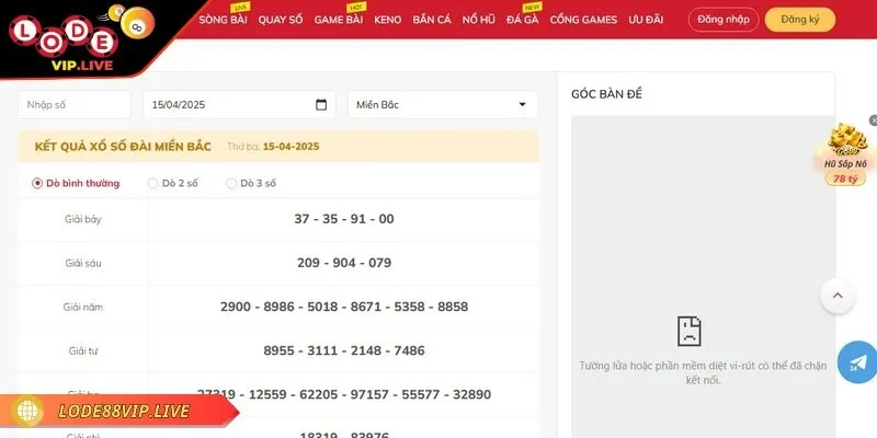 Số đề Lode88 được rất nhiều người chơi yêu thích